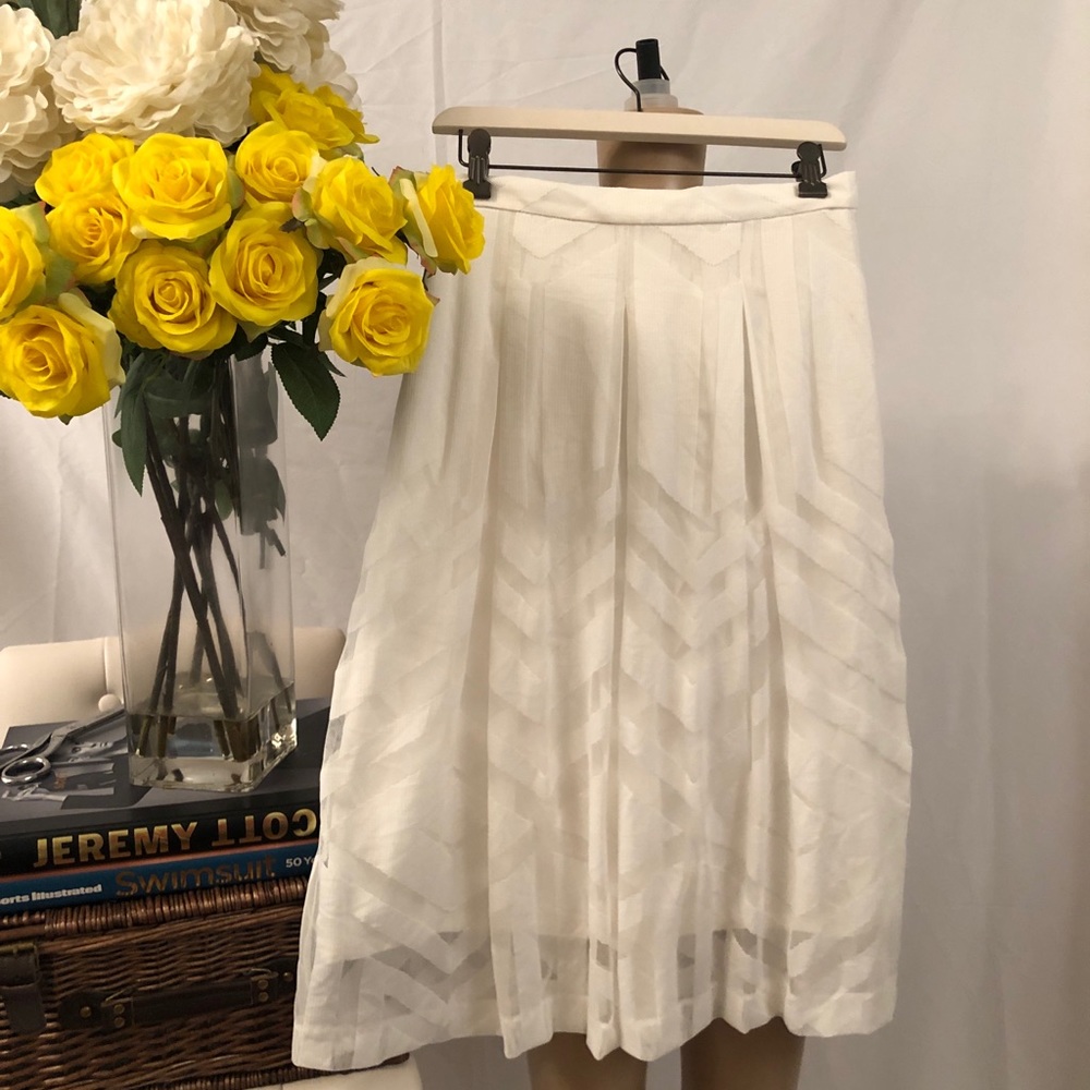 Mid Length Chevron Pattern Skirt